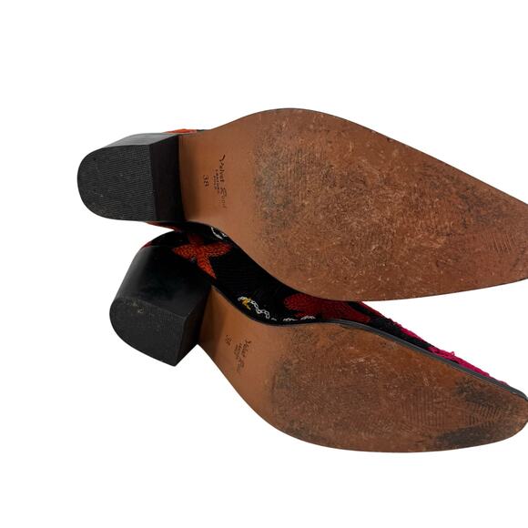 Vintage Velvet Road embroidered pointed toe tall boots - Picture 4 of 5